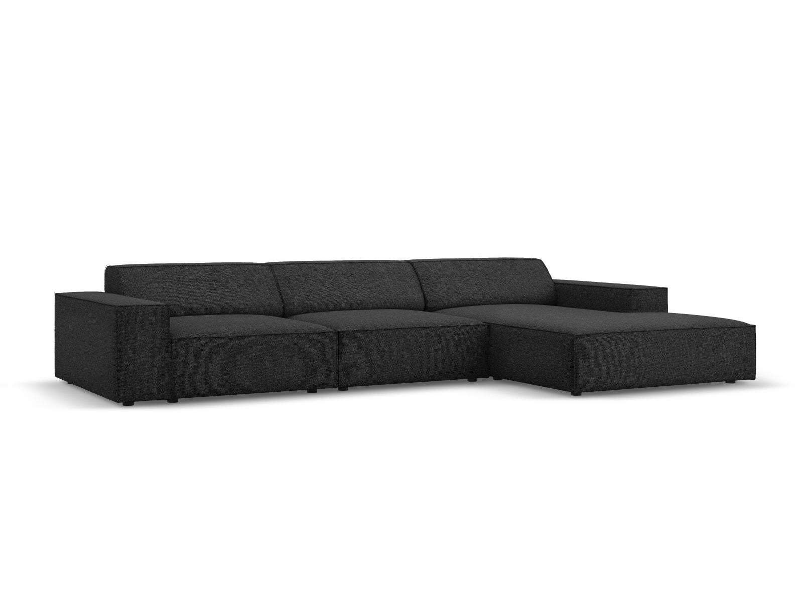 Jodie Modulares Ecksofa rechts 4 Sitzer in Black präsentiert im Onlineshop von KAQTU Design AG. Ecksofa rechts ist von Micadoni