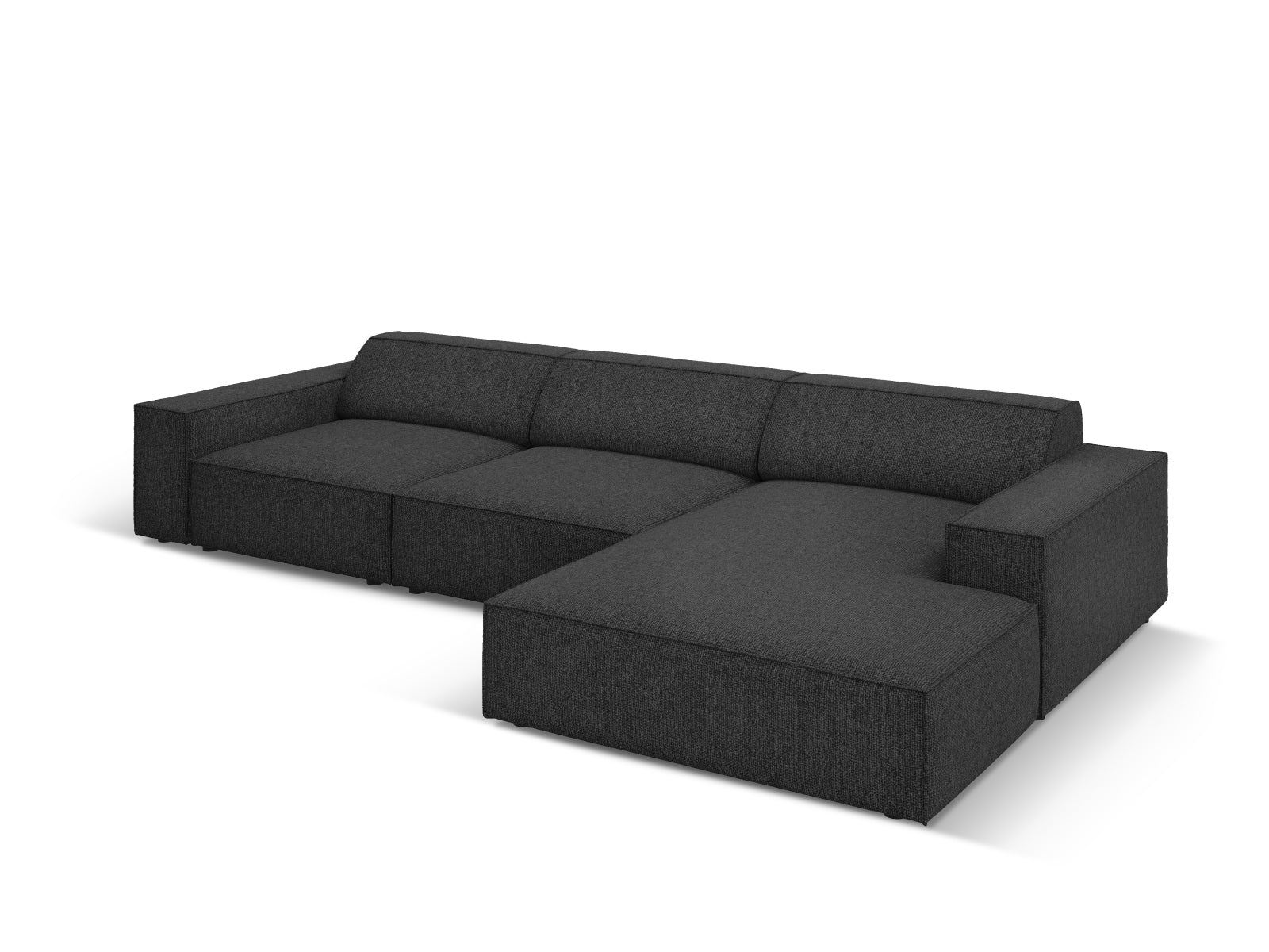 Jodie Modulares Ecksofa rechts 4 Sitzer in Black präsentiert im Onlineshop von KAQTU Design AG. Ecksofa rechts ist von Micadoni