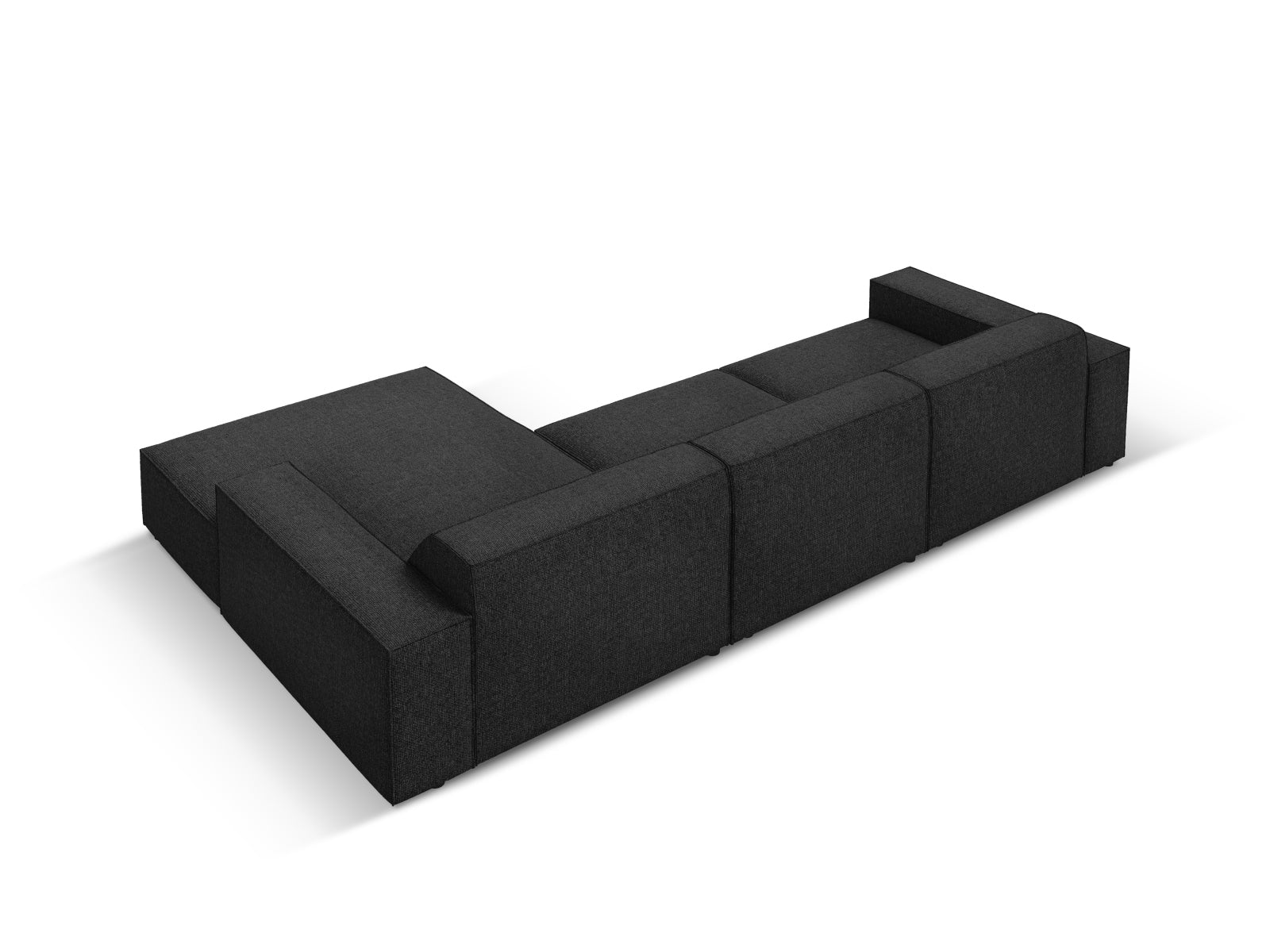Jodie Modulares Ecksofa rechts 4 Sitzer in Black präsentiert im Onlineshop von KAQTU Design AG. Ecksofa rechts ist von Micadoni