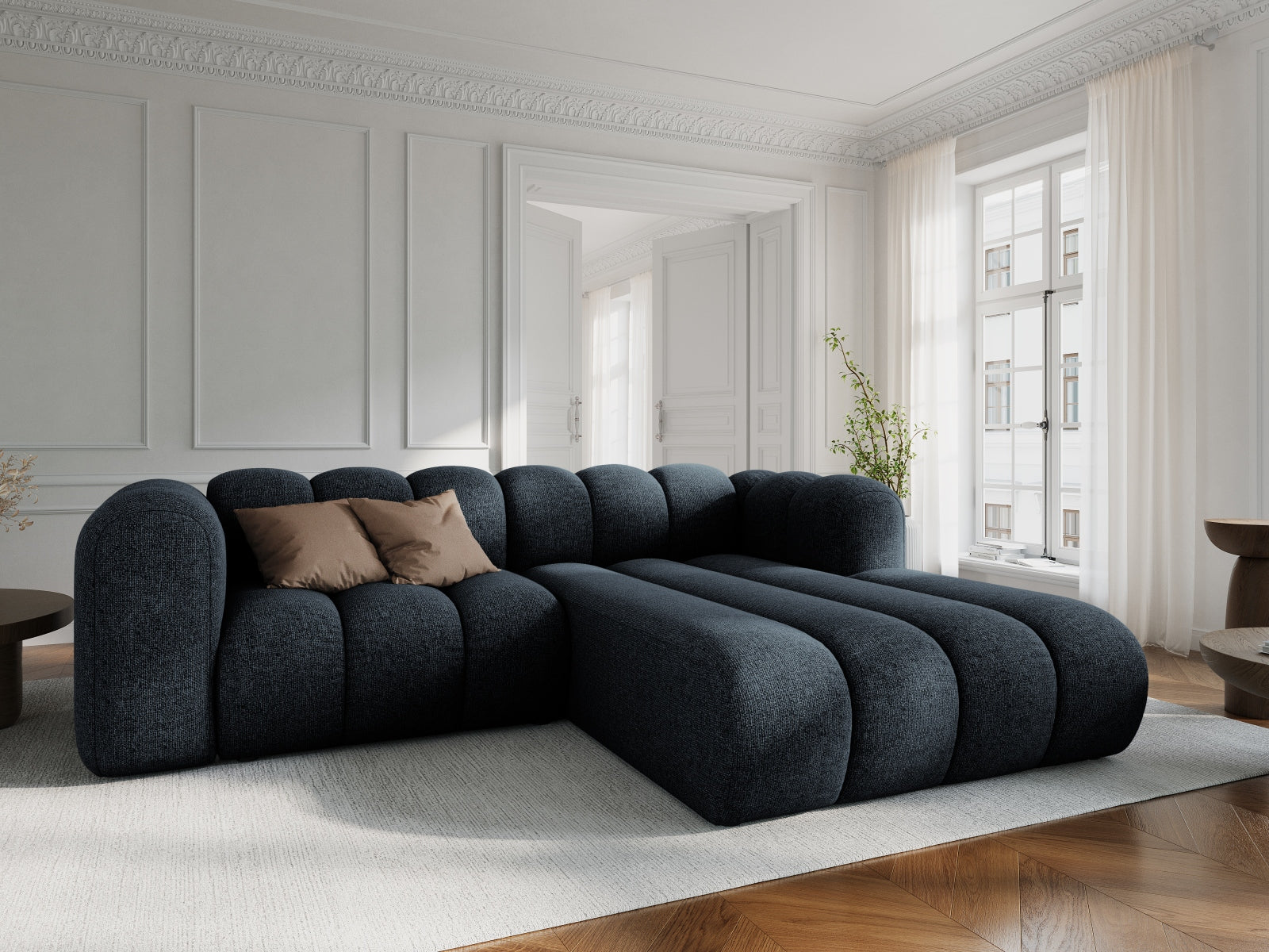 Lupine Modulares Ecksofa rechts 3 Sitzer in Royal Blue präsentiert im Onlineshop von KAQTU Design AG. Ecksofa rechts ist von Micadoni