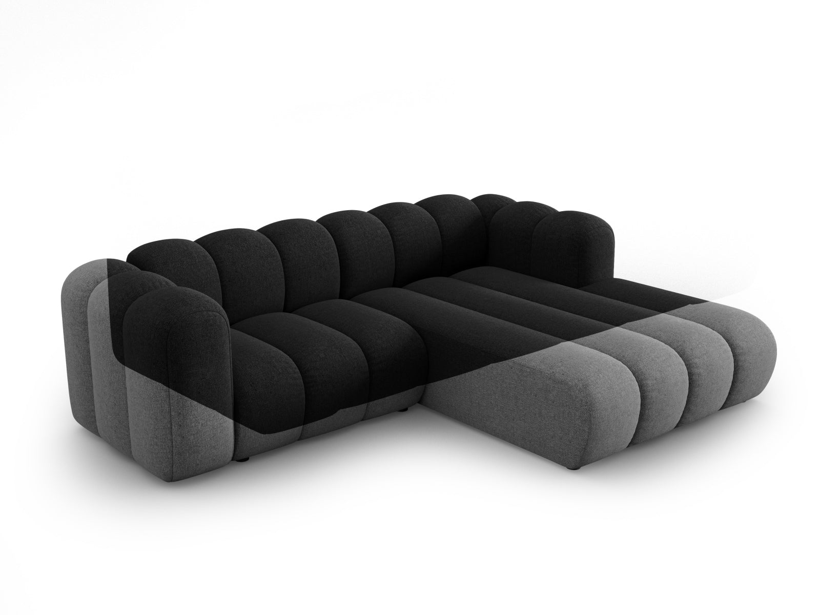 Lupine Modulares Ecksofa rechts 3 Sitzer in Black präsentiert im Onlineshop von KAQTU Design AG. Ecksofa rechts ist von Micadoni