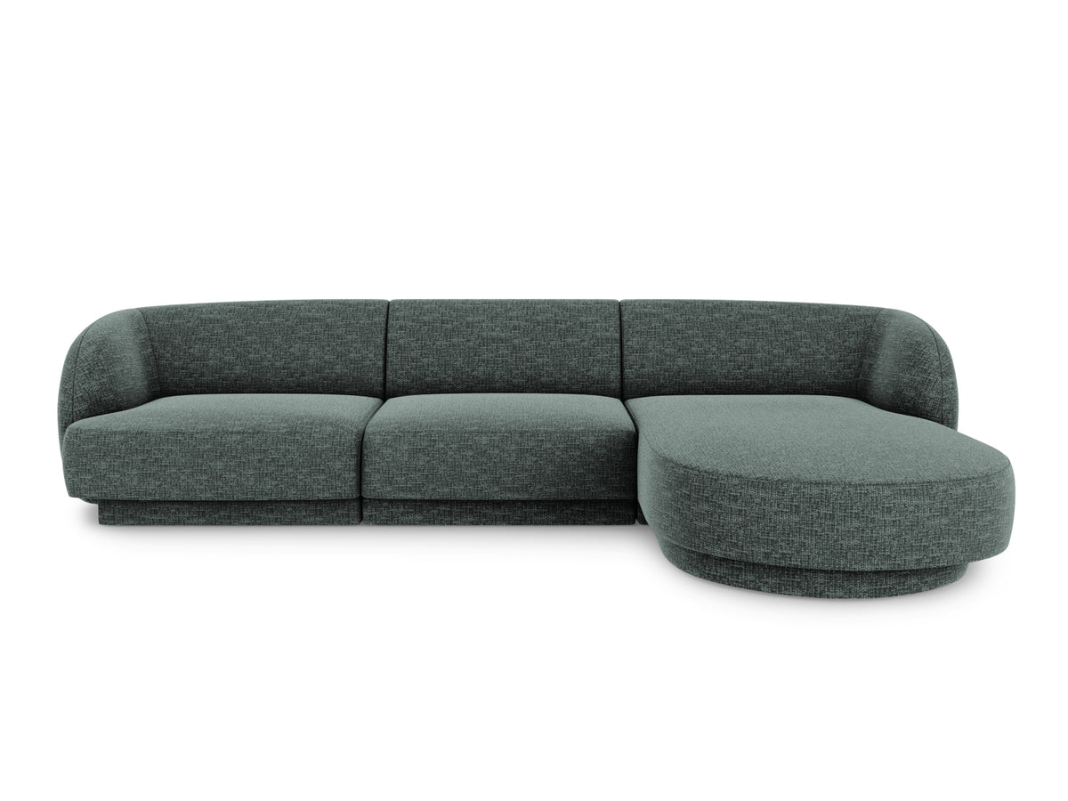 Miley Ecksofa rechts 4 Sitzer in Petrol-Haga präsentiert im Onlineshop von KAQTU Design AG. L-Sofa rechts ist von Micadoni