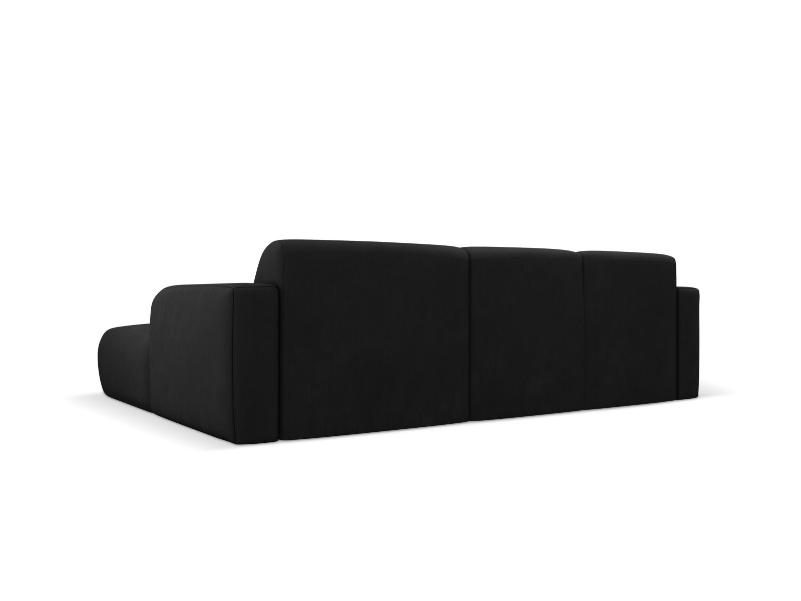 Elegantes Molino Ecksofa rechts für 4 Personen in Black-Rebel, ideal für gemütliche Abende und modernes Wohndesign.