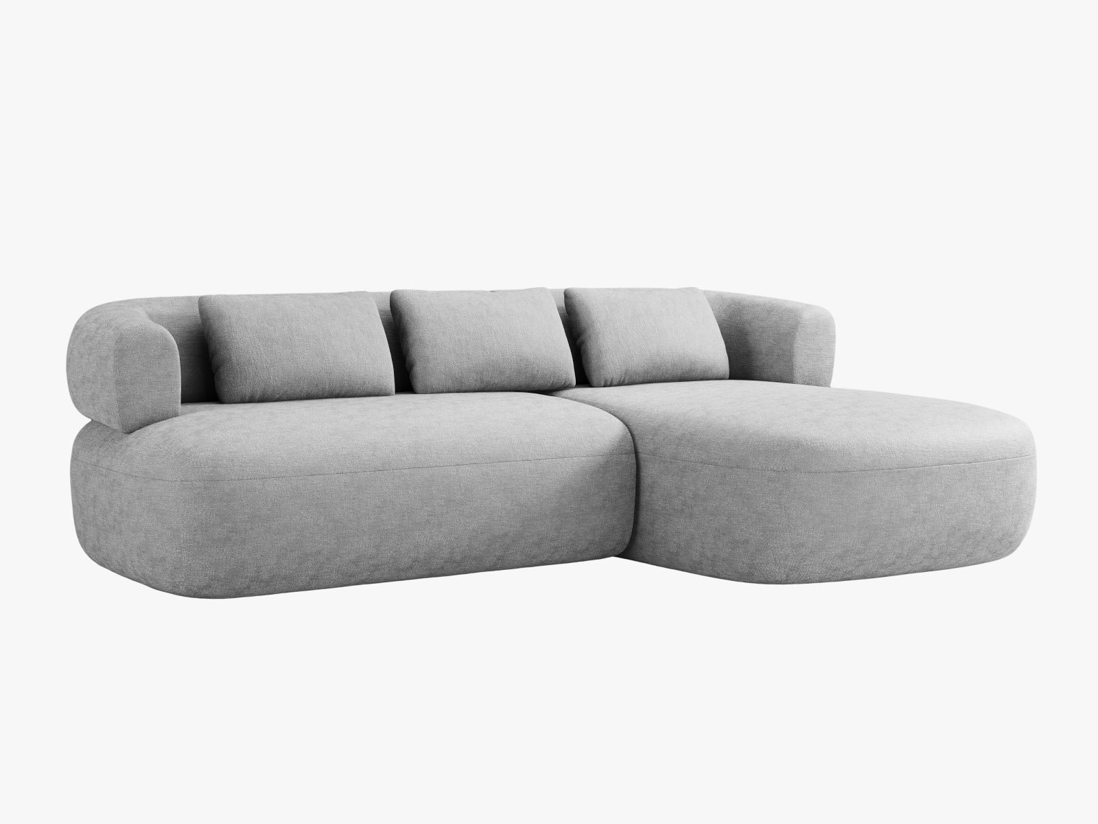 Jenny Ecksofa rechts 5 Sitzer in Silver präsentiert im Onlineshop von KAQTU Design AG. Ecksofa rechts ist von Micadoni