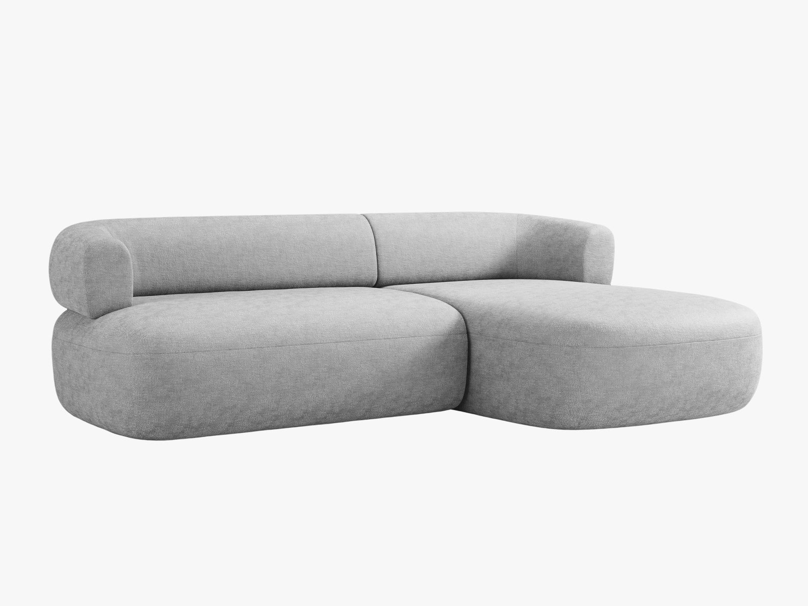 Jenny Ecksofa rechts 5 Sitzer in Silver präsentiert im Onlineshop von KAQTU Design AG. Ecksofa rechts ist von Micadoni