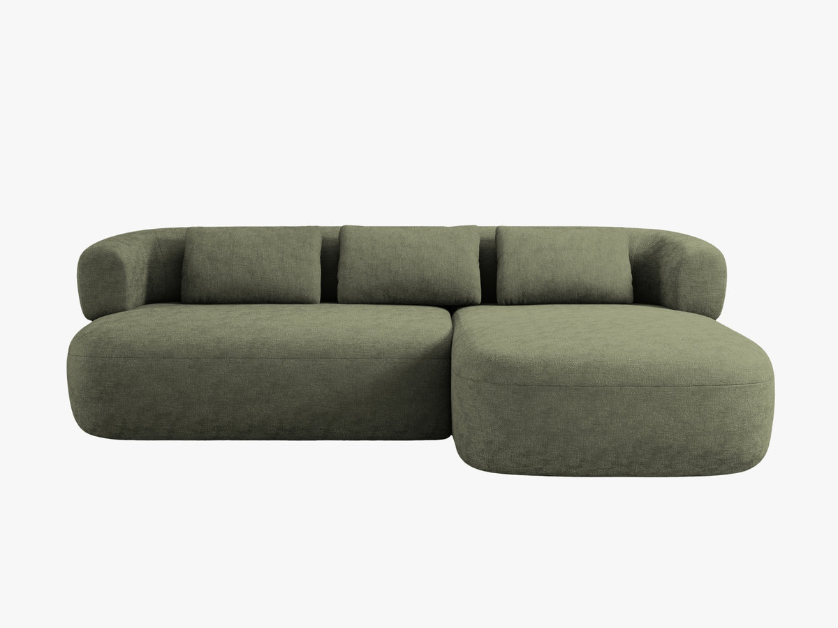 Jenny Ecksofa rechts 5 Sitzer in Green-Perfect Harmony präsentiert im Onlineshop von KAQTU Design AG. L-Sofa rechts ist von Micadoni