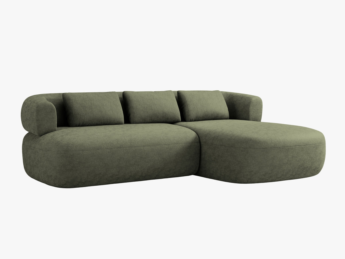 Jenny Ecksofa rechts 5 Sitzer in Green-Perfect Harmony präsentiert im Onlineshop von KAQTU Design AG. L-Sofa rechts ist von Micadoni