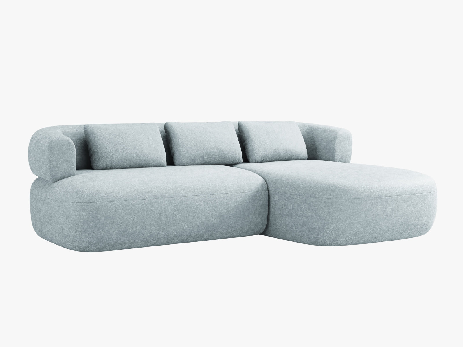 Jenny Ecksofa rechts 5 Sitzer in Light Blue präsentiert im Onlineshop von KAQTU Design AG. Ecksofa rechts ist von Micadoni
