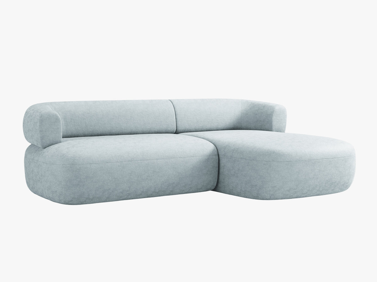 Jenny Ecksofa rechts 5 Sitzer in Light Blue-Perfect Harmony präsentiert im Onlineshop von KAQTU Design AG. L-Sofa rechts ist von Micadoni