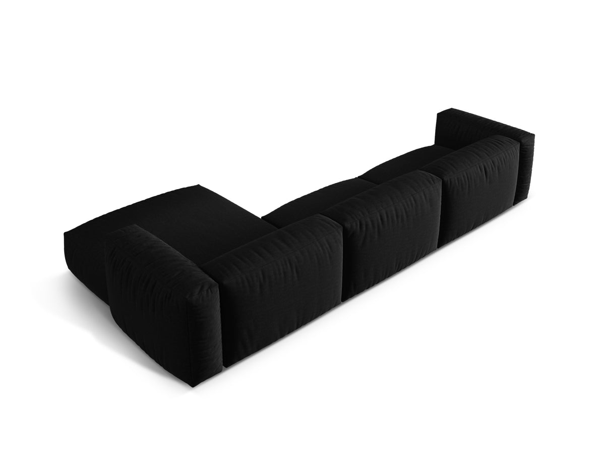 Martina Modulares Ecksofa rechts 3 Sitzer in Black-Boston präsentiert im Onlineshop von KAQTU Design AG. L-Sofa rechts ist von Micadoni