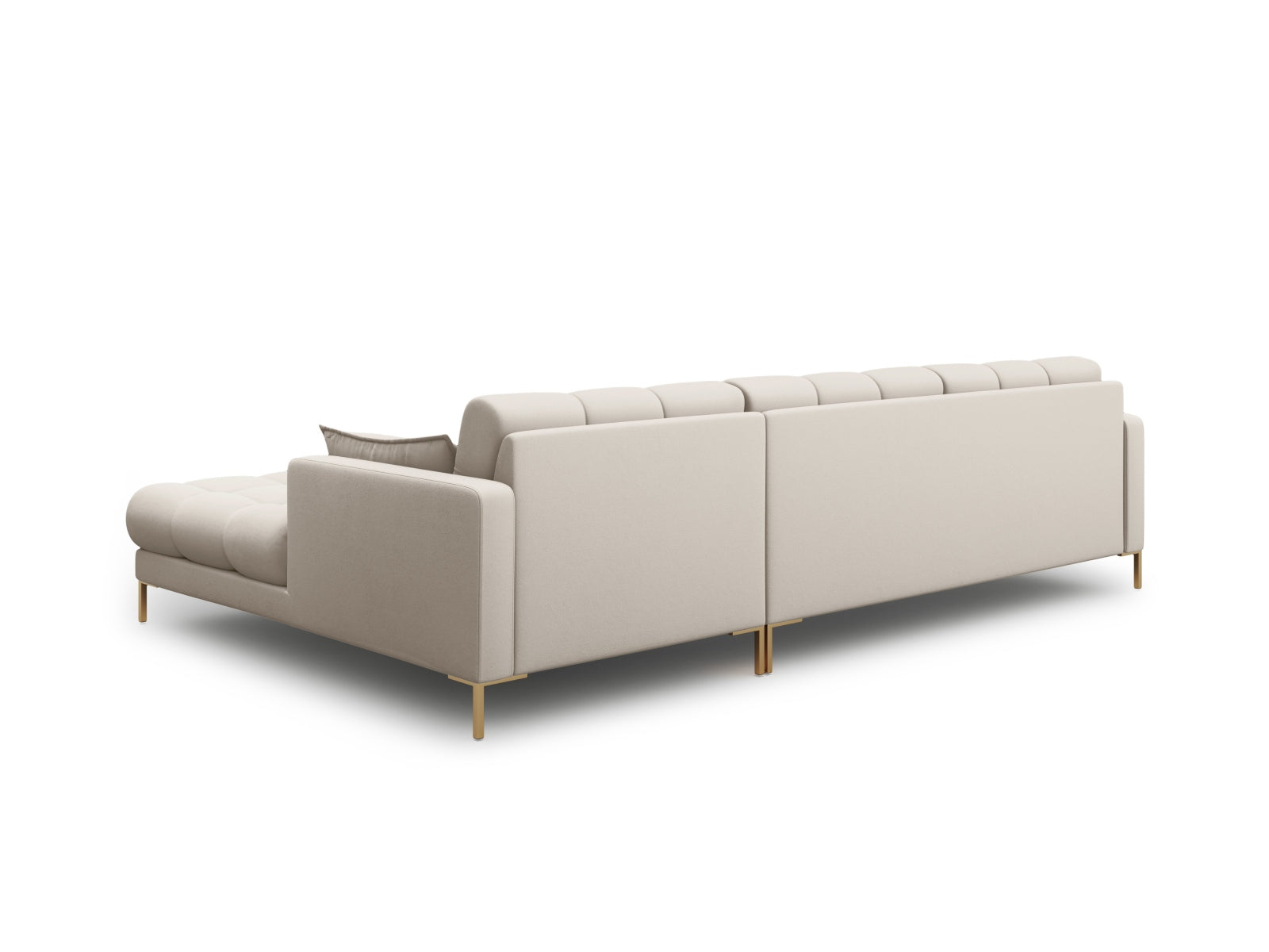 Mamaia Ecksofa rechts 5 Sitzer in Beige/Gold präsentiert im Onlineshop von KAQTU Design AG. Ecksofa rechts ist von Micadoni
