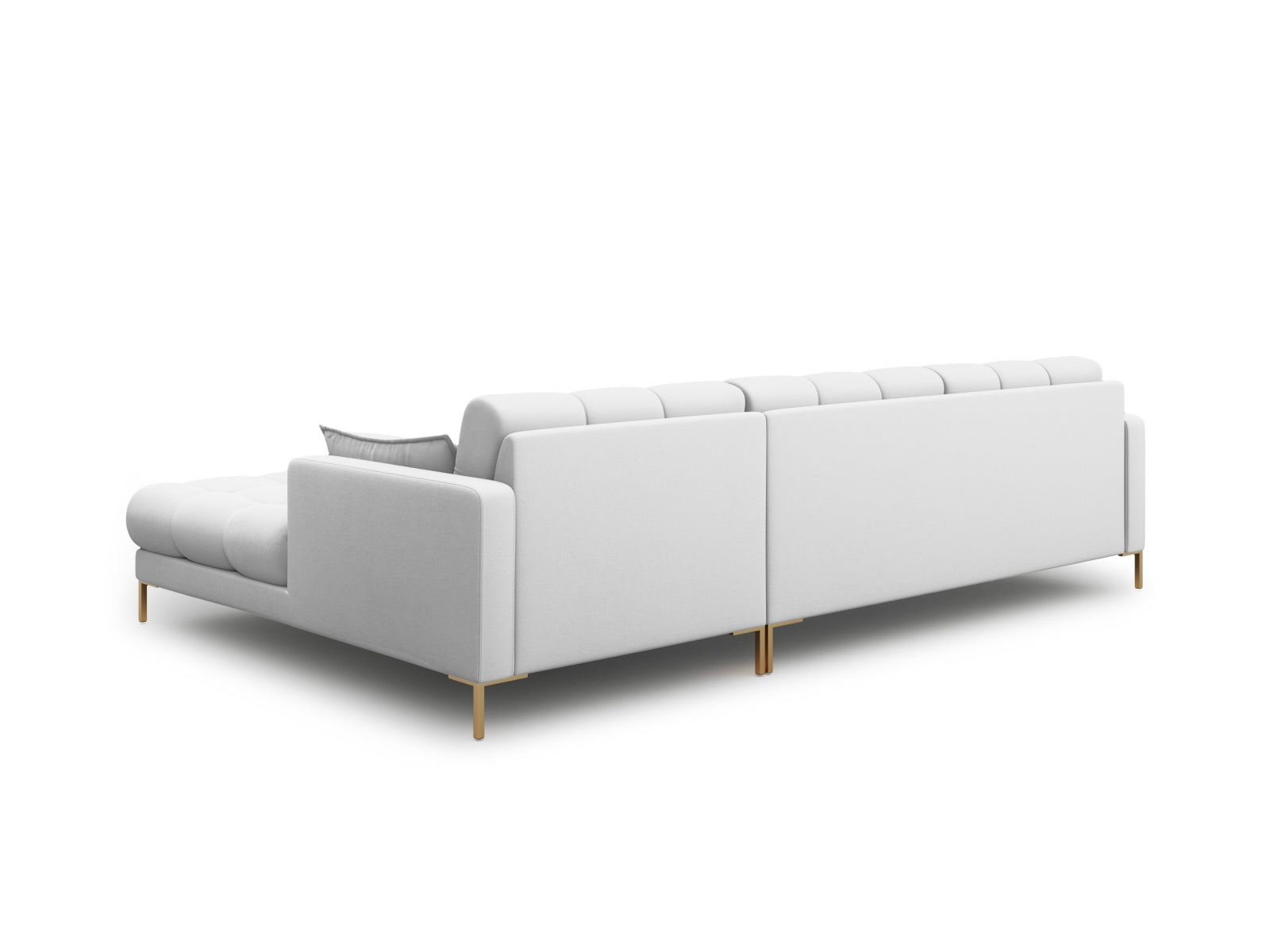 Mamaia Ecksofa rechts 5 Sitzer in Light Grey/Gold präsentiert im Onlineshop von KAQTU Design AG. Ecksofa rechts ist von Micadoni