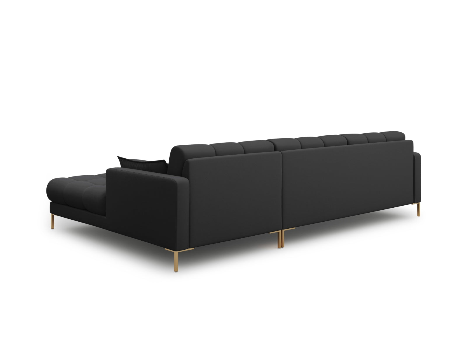 Mamaia Ecksofa rechts 5 Sitzer in Dark Grey/Gold präsentiert im Onlineshop von KAQTU Design AG. Ecksofa rechts ist von Micadoni