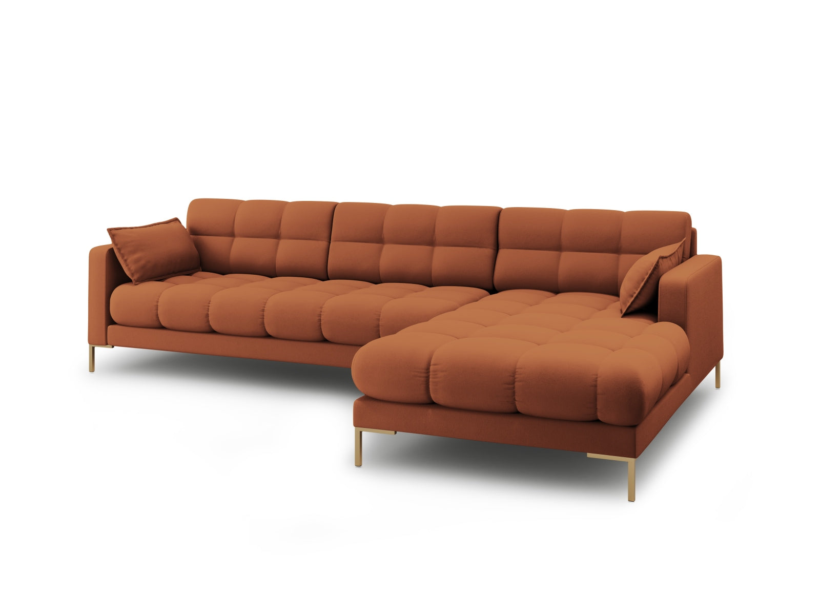 Mamaia Ecksofa rechts 5 Sitzer in Brick/Gold präsentiert im Onlineshop von KAQTU Design AG. Ecksofa rechts ist von Micadoni