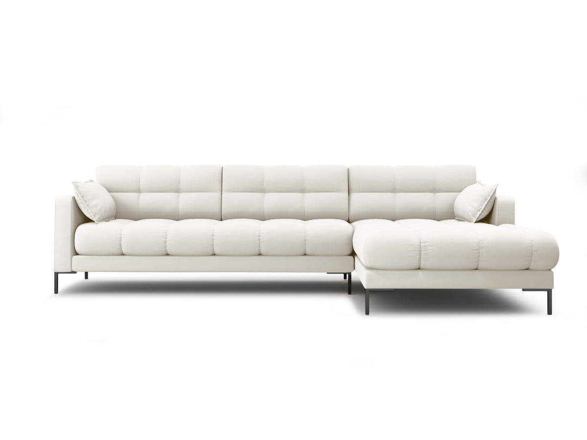 Mamaia Ecksofa rechts 5 Sitzer in Light Beige/Schwarz-Neve präsentiert im Onlineshop von KAQTU Design AG. L-Sofa rechts ist von Micadoni