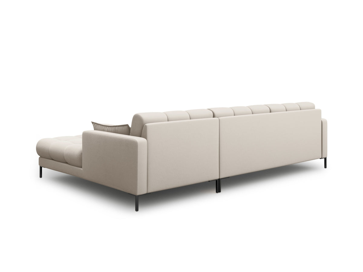 Mamaia Ecksofa rechts 5 Sitzer in Beige/Schwarz-Neve präsentiert im Onlineshop von KAQTU Design AG. L-Sofa rechts ist von Micadoni