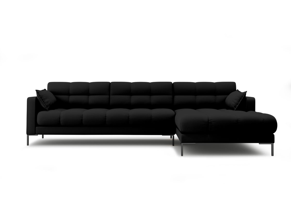 Mamaia Ecksofa rechts 5 Sitzer in Black/Schwarz-Neve präsentiert im Onlineshop von KAQTU Design AG. L-Sofa rechts ist von Micadoni