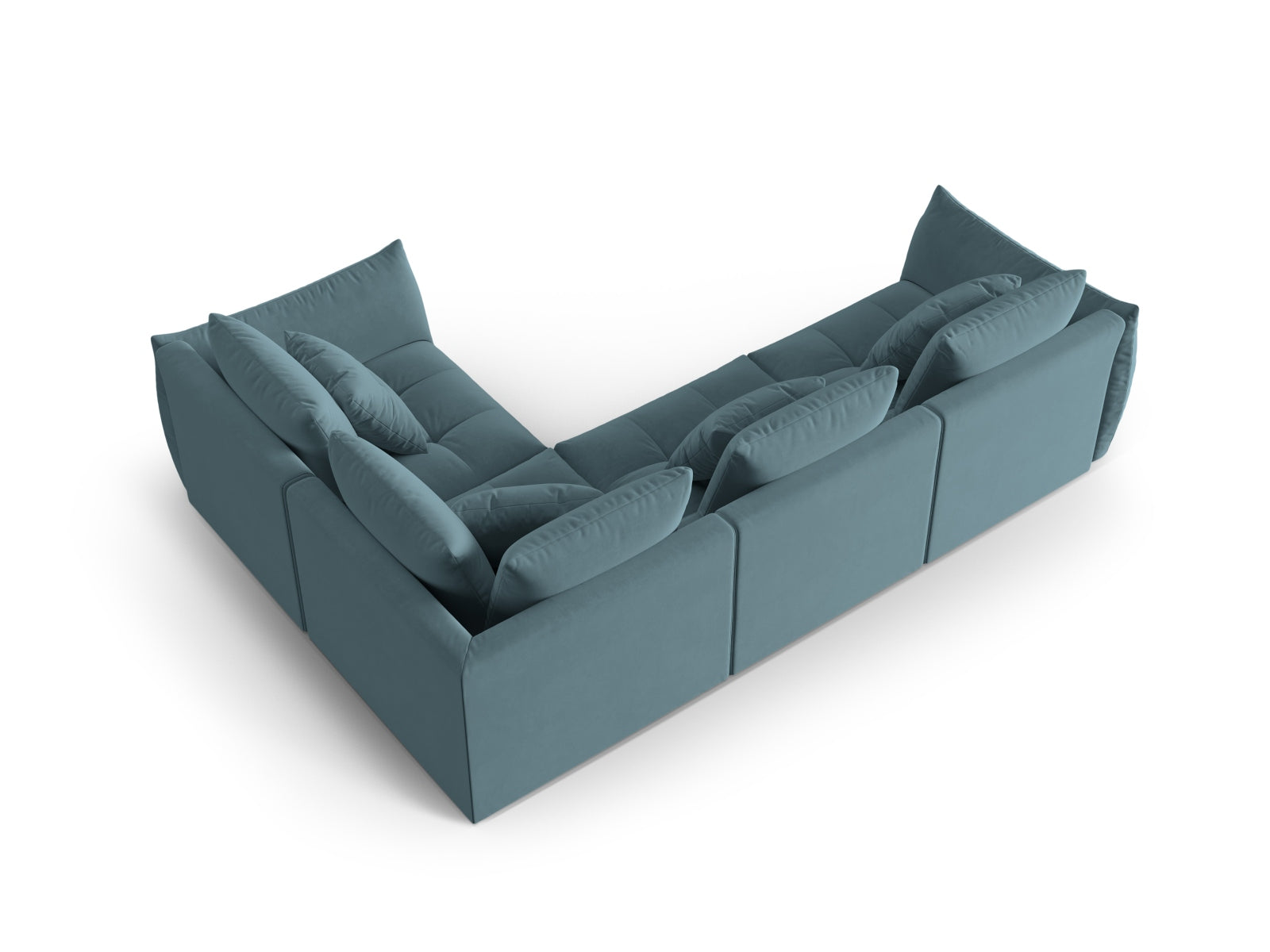 Erleben Sie das stilvolle Bloom Velour Modular Ecksofa rechts von Micadoni – ein 3-Sitzer im modernen Boho-Design, perfekt für Ihr Wohnzimmer. Viele Farben verfügbar!