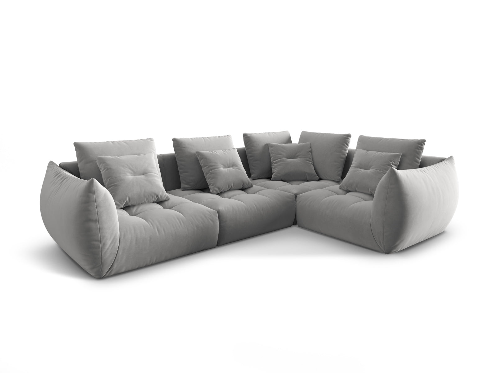 Entdecken Sie das elegante Bloom Velour Modular Ecksofa rechts von Micadoni – ein 3-Sitzer im trendigen Boho-Stil, ideal für Ihr Zuhause. Wählen Sie aus zahlreichen Farben!