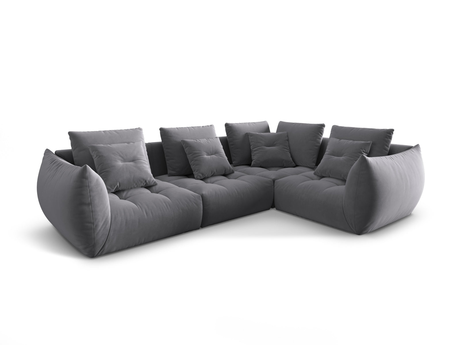 Entdecken Sie das elegante Bloom Velour Modular Ecksofa rechts von Micadoni – ein 3-Sitzer im trendigen Boho-Stil, ideal für Ihr Zuhause. Wählen Sie aus zahlreichen Farben!