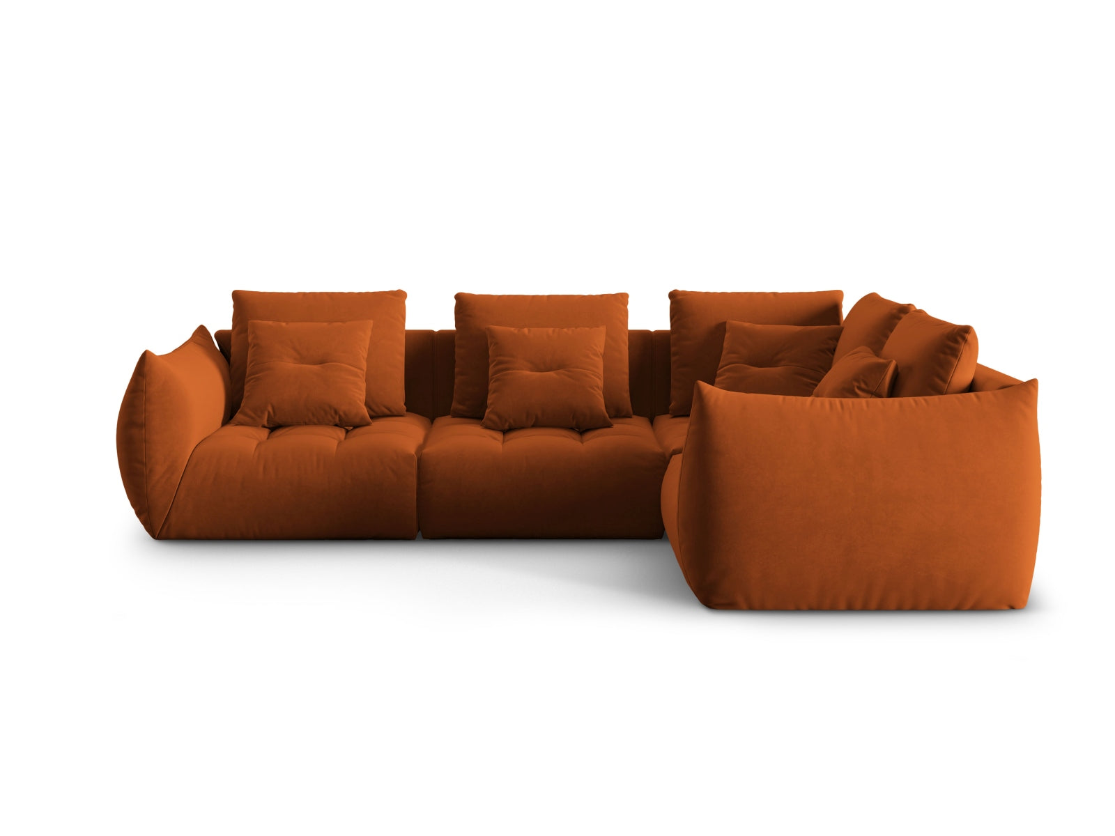 Bloom Velour Modular Ecksofa rechts 3 Sitzer in Terracotta präsentiert im Onlineshop von KAQTU Design AG. Ecksofa rechts ist von Micadoni