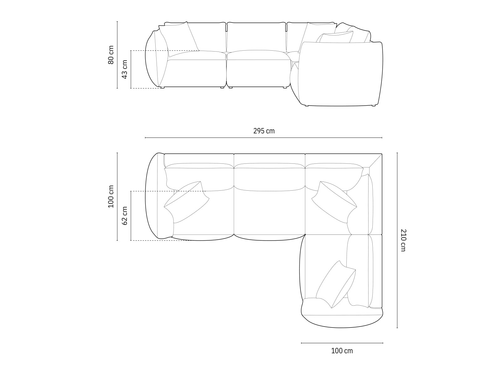 Erleben Sie das Chris Velour Ecksofa rechts von Micadoni – ein stilvolles 4-Sitzer Sofa, das modernen Komfort und Eleganz vereint.
