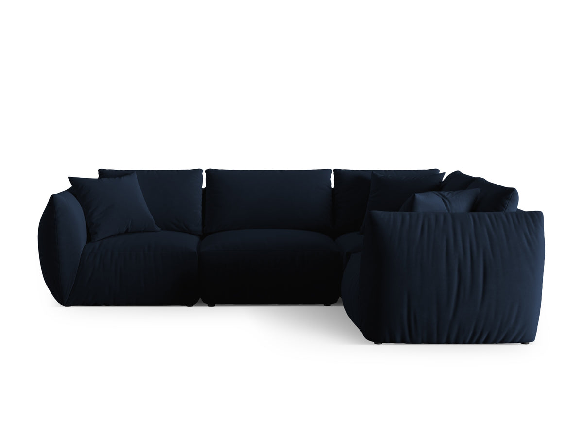 Chris Velour Ecksofa rechts 4 Sitzer in Royal Blue-Casino präsentiert im Onlineshop von KAQTU Design AG. Ecksofa rechts ist von Micadoni