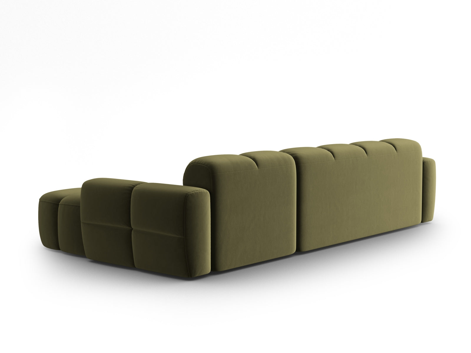 Lisa Velour Ecksofa rechts 4 Sitzer in Light Green präsentiert im Onlineshop von KAQTU Design AG. Ecksofa rechts ist von Micadoni
