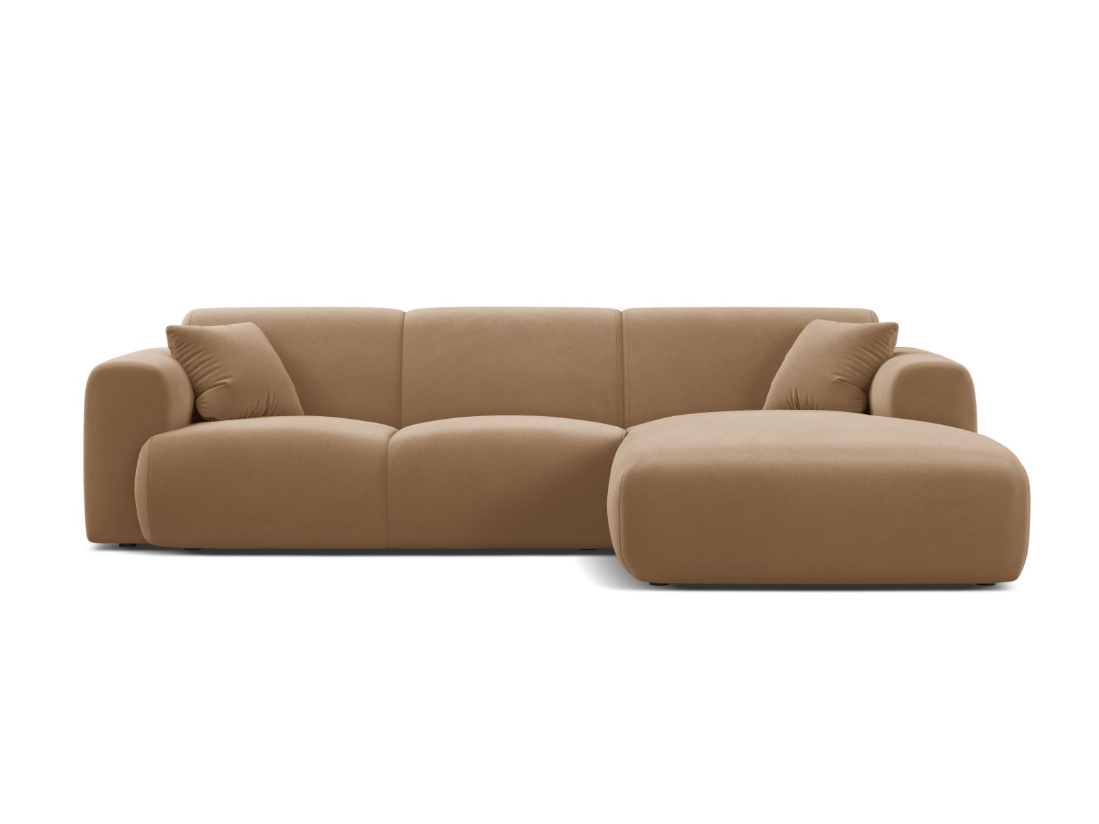 Molino Velour Ecksofa rechts 4 Sitzer in Sand-Casino präsentiert im Onlineshop von KAQTU Design AG. Ecksofa rechts ist von Micadoni