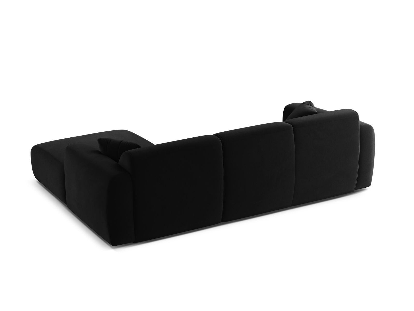 Molino Velour Ecksofa rechts 4 Sitzer in Black-Casino präsentiert im Onlineshop von KAQTU Design AG. Ecksofa rechts ist von Micadoni