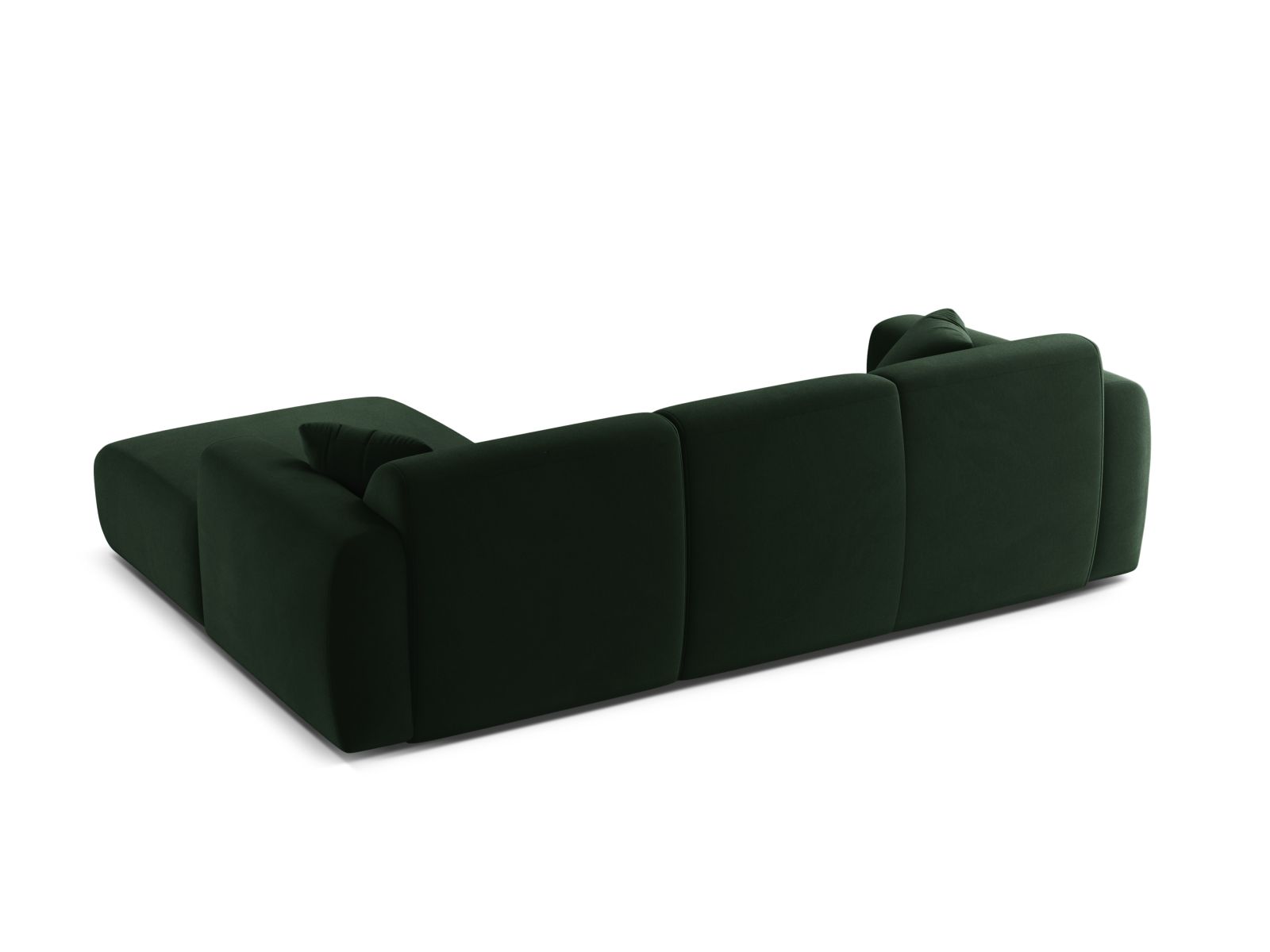 Molino Velour Ecksofa rechts 4 Sitzer in Bottle Green-Casino präsentiert im Onlineshop von KAQTU Design AG. Ecksofa rechts ist von Micadoni