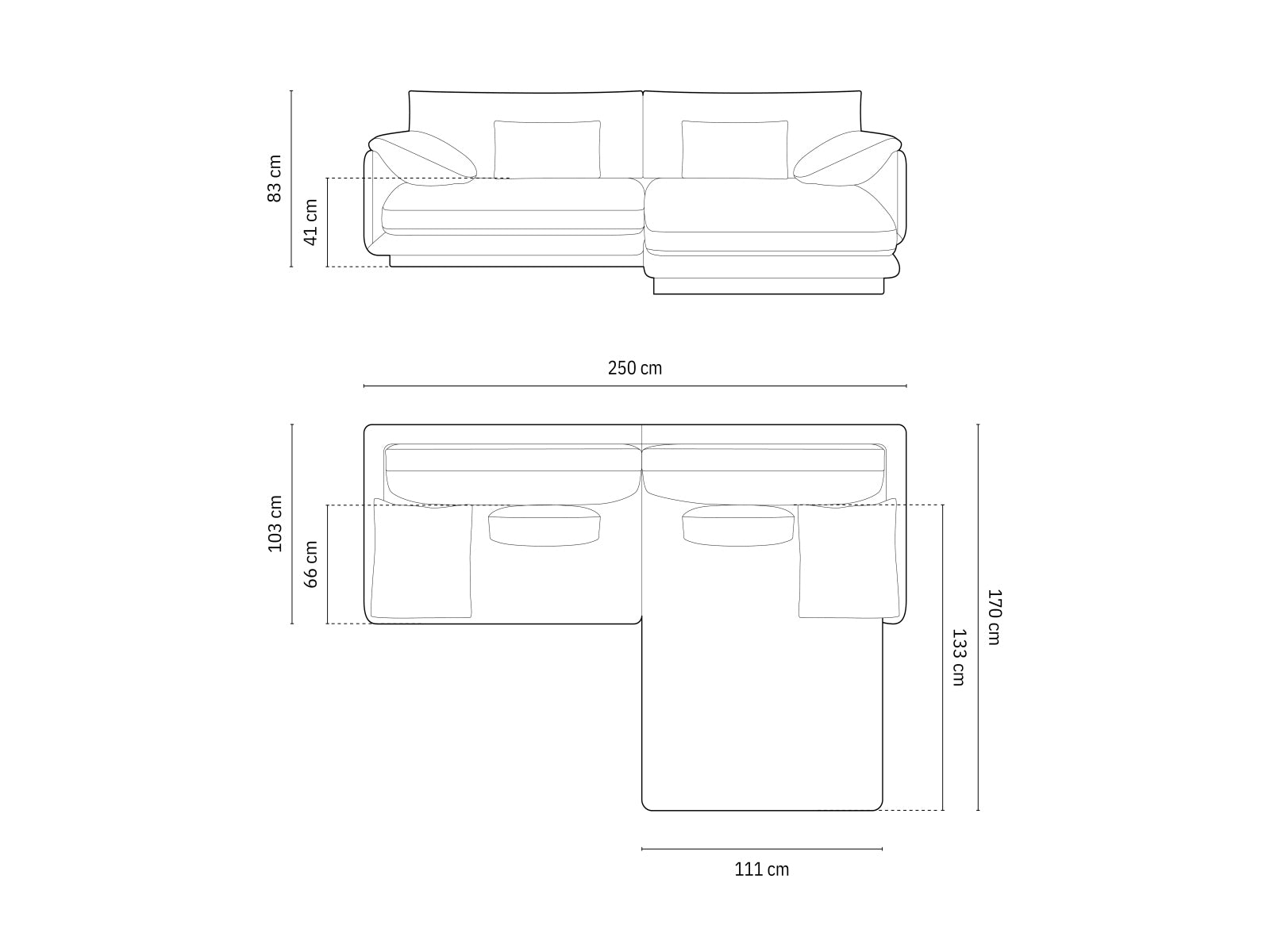 Torino Velour Ecksofa rechts 4 Sitzer in Sand präsentiert im Onlineshop von KAQTU Design AG. Ecksofa rechts ist von Micadoni