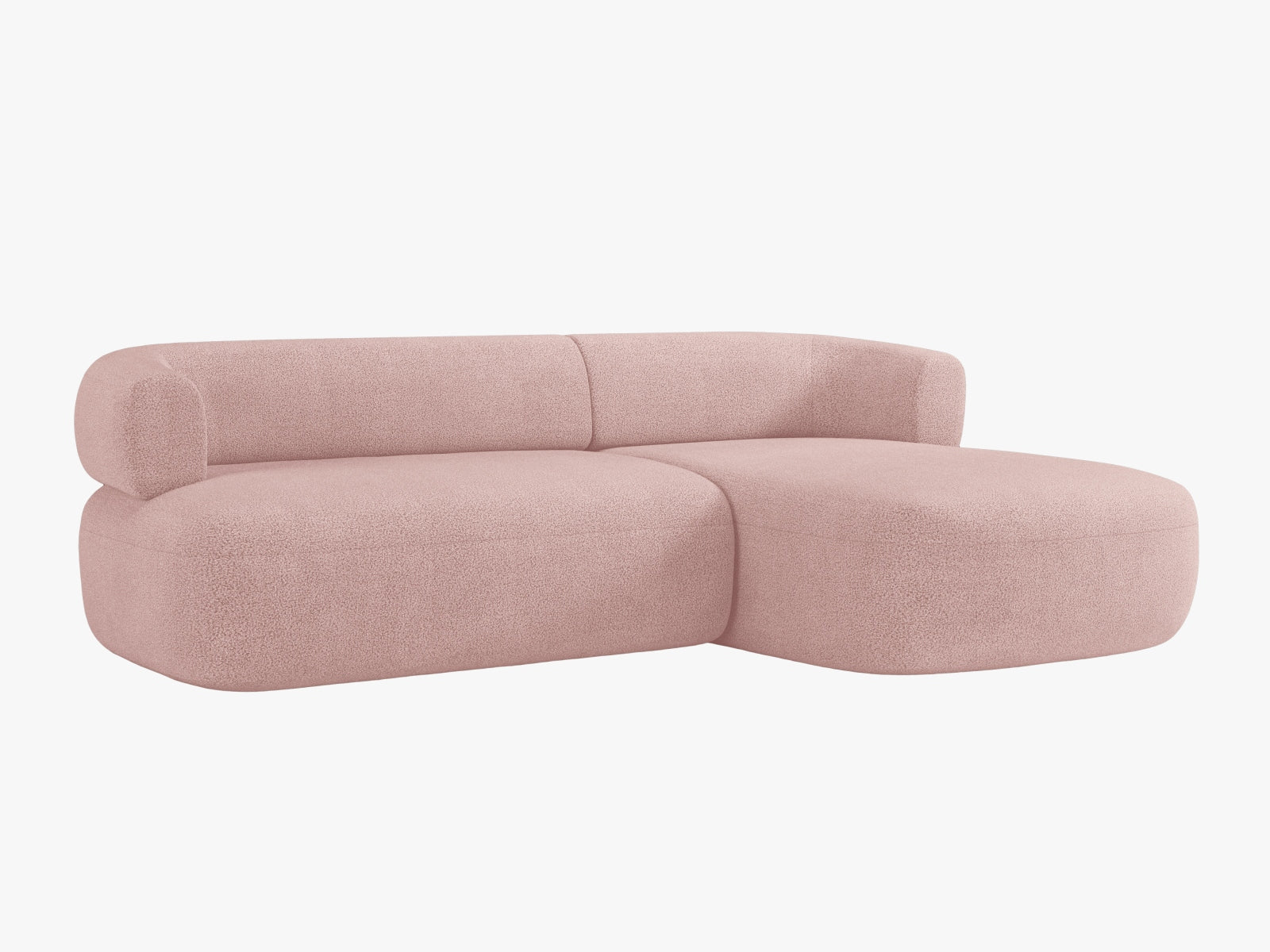 Jenny Ecksofa rechts 5 Sitzer in Powder Pink präsentiert im Onlineshop von KAQTU Design AG. Ecksofa rechts ist von Micadoni