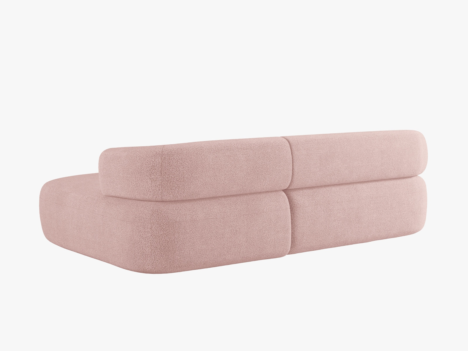 Jenny Ecksofa rechts 5 Sitzer in Powder Pink präsentiert im Onlineshop von KAQTU Design AG. Ecksofa rechts ist von Micadoni