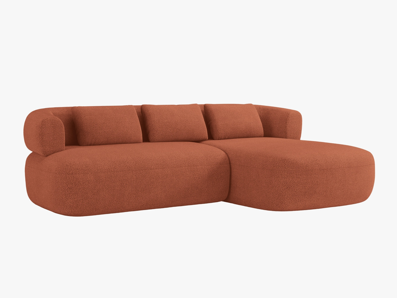 Jenny Ecksofa rechts 5 Sitzer in Brick präsentiert im Onlineshop von KAQTU Design AG. Ecksofa rechts ist von Micadoni