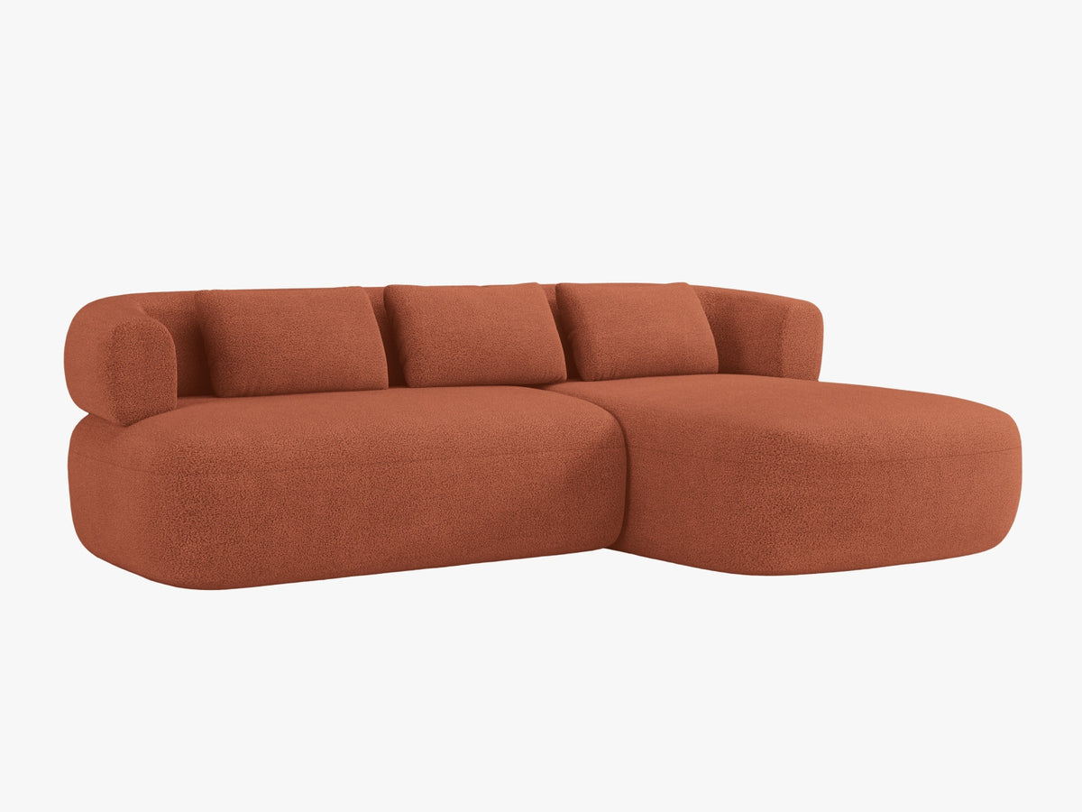 Jenny Ecksofa rechts 5 Sitzer in Brick-Now or Never präsentiert im Onlineshop von KAQTU Design AG. L-Sofa rechts ist von Micadoni