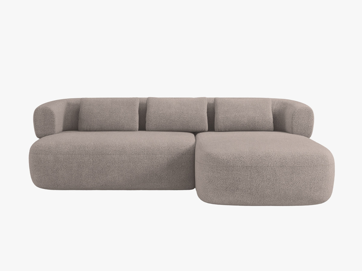 Jenny Ecksofa rechts 5 Sitzer in Light Brown-Now or Never präsentiert im Onlineshop von KAQTU Design AG. L-Sofa rechts ist von Micadoni