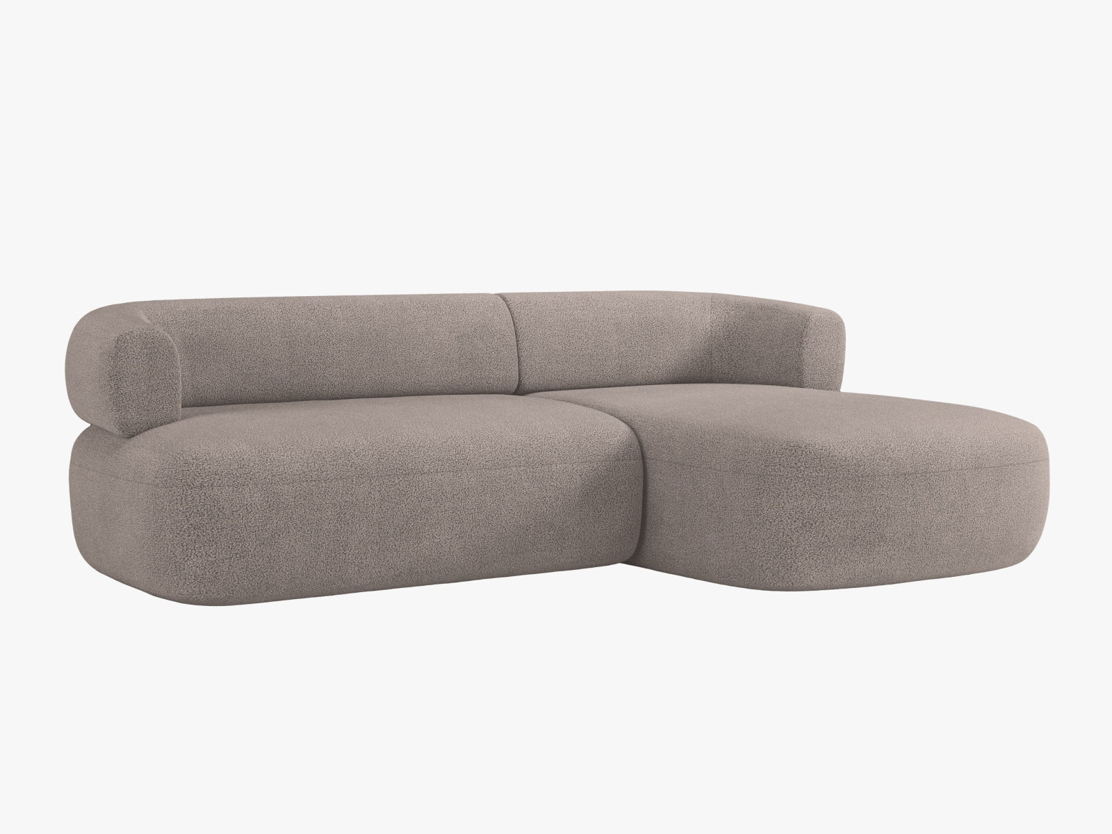 Jenny Ecksofa rechts 5 Sitzer in Light Brown präsentiert im Onlineshop von KAQTU Design AG. Ecksofa rechts ist von Micadoni