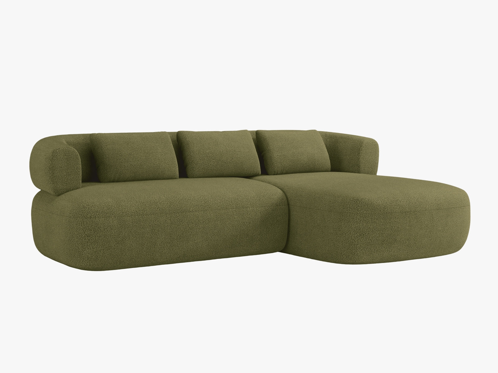 Jenny Ecksofa rechts 5 Sitzer in Green präsentiert im Onlineshop von KAQTU Design AG. Ecksofa rechts ist von Micadoni