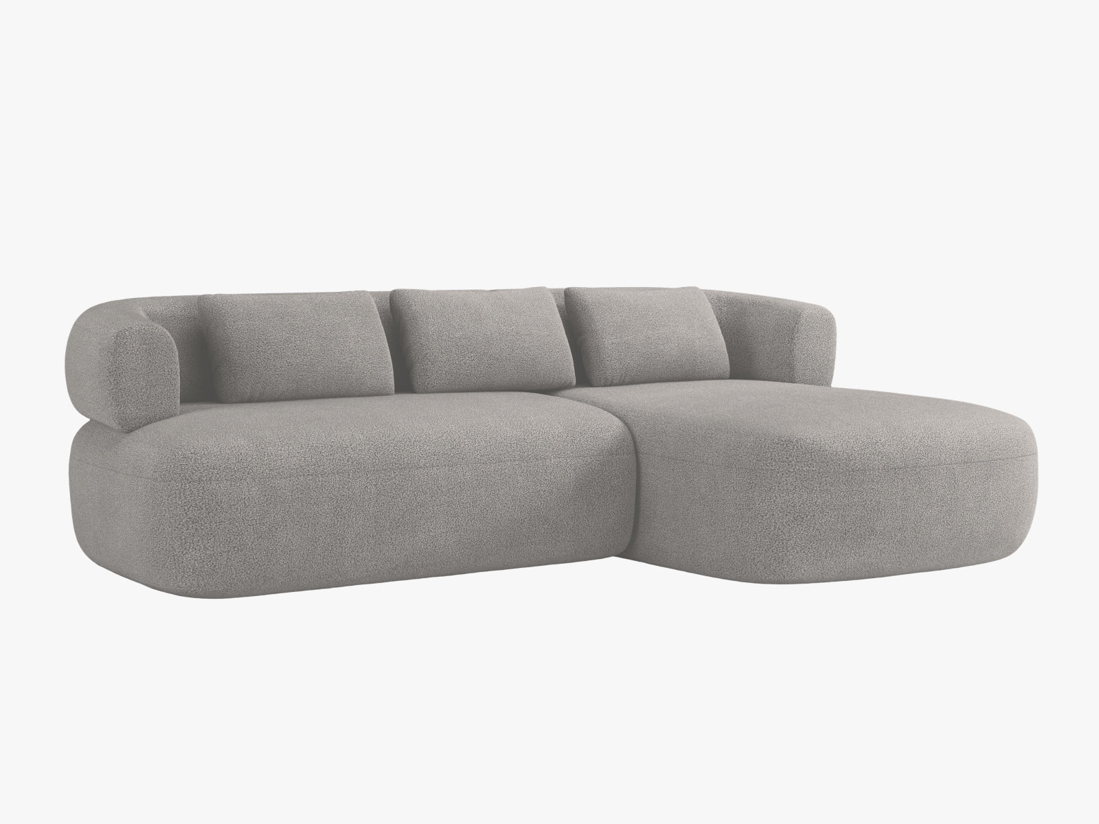 Jenny Ecksofa rechts 5 Sitzer in Light Grey präsentiert im Onlineshop von KAQTU Design AG. Ecksofa rechts ist von Micadoni