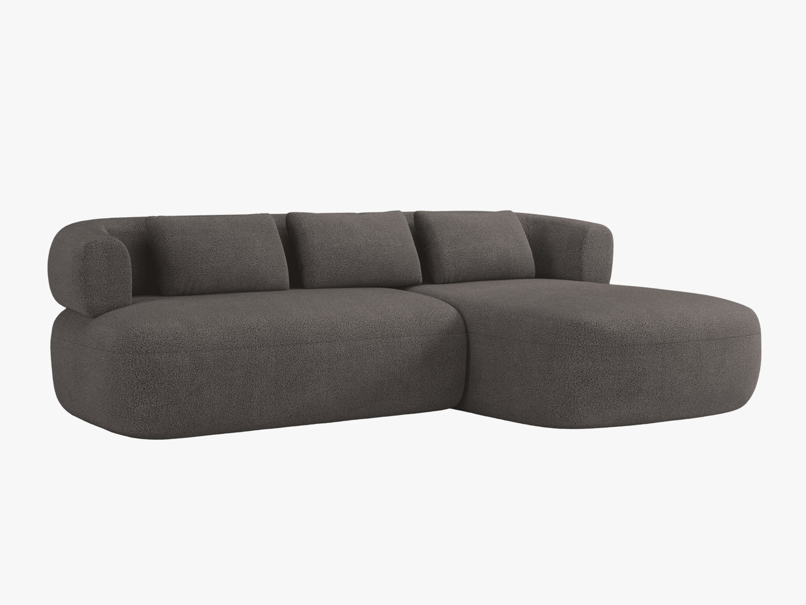 Jenny Ecksofa rechts 5 Sitzer in Grey präsentiert im Onlineshop von KAQTU Design AG. Ecksofa rechts ist von Micadoni