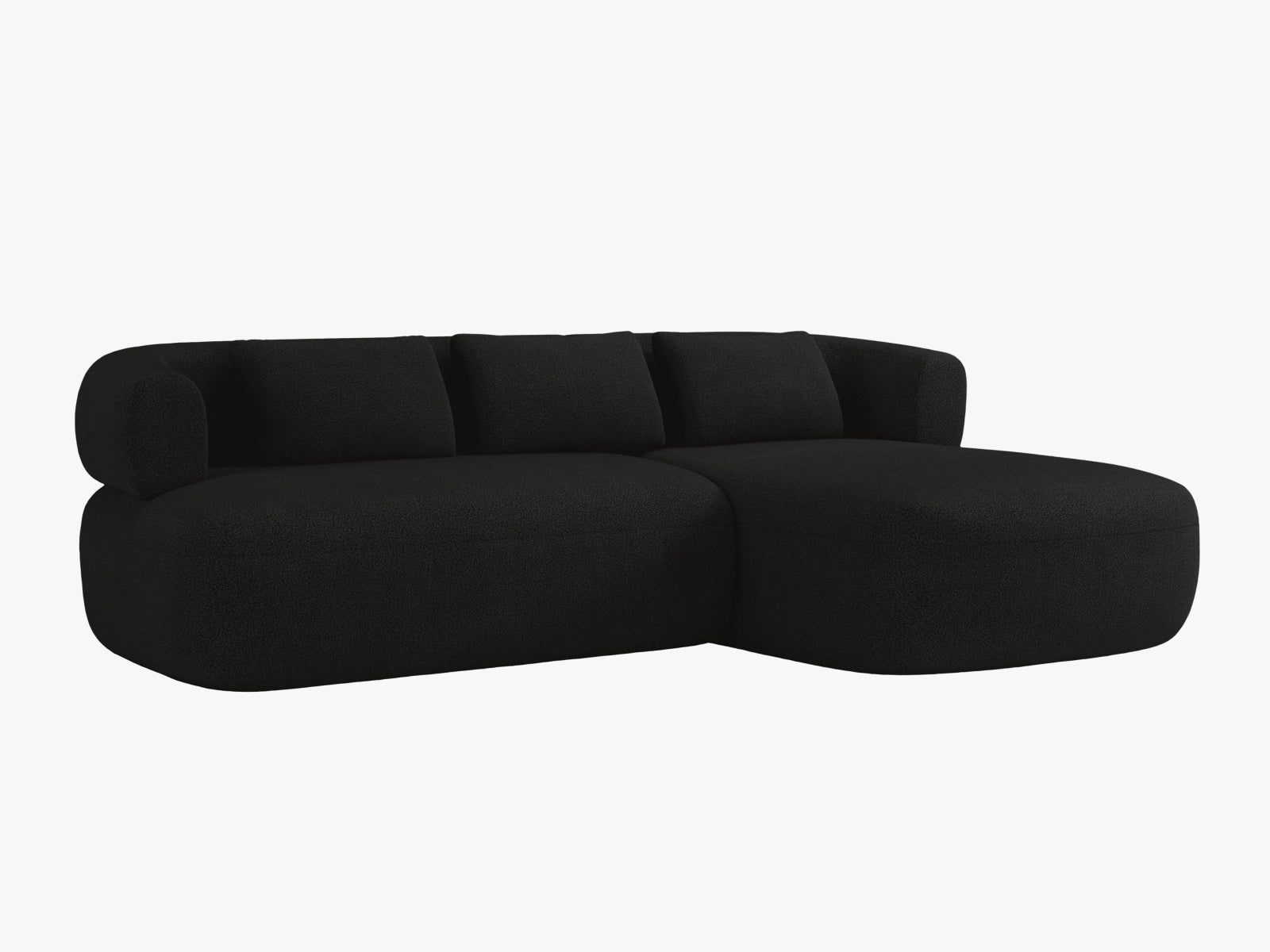 Jenny Ecksofa rechts 5 Sitzer in Black präsentiert im Onlineshop von KAQTU Design AG. Ecksofa rechts ist von Micadoni