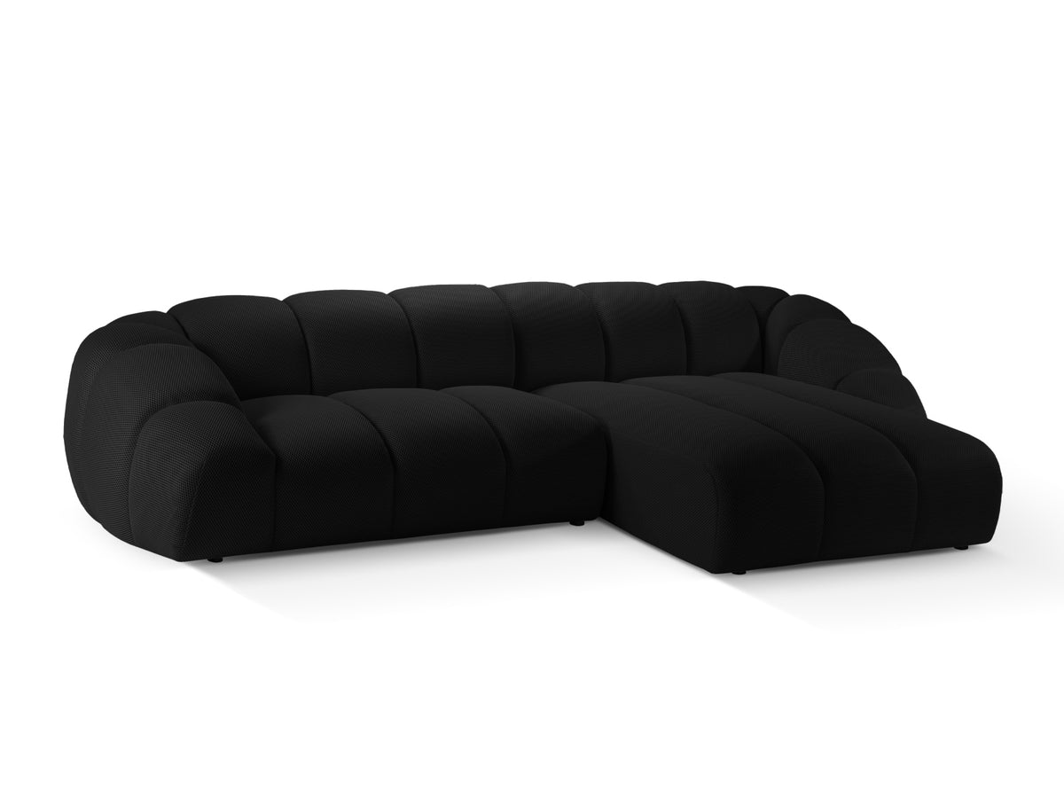 Diana Ecksofa rechts 4 Sitzer in Black-Sonic präsentiert im Onlineshop von KAQTU Design AG. L-Sofa rechts ist von Micadoni