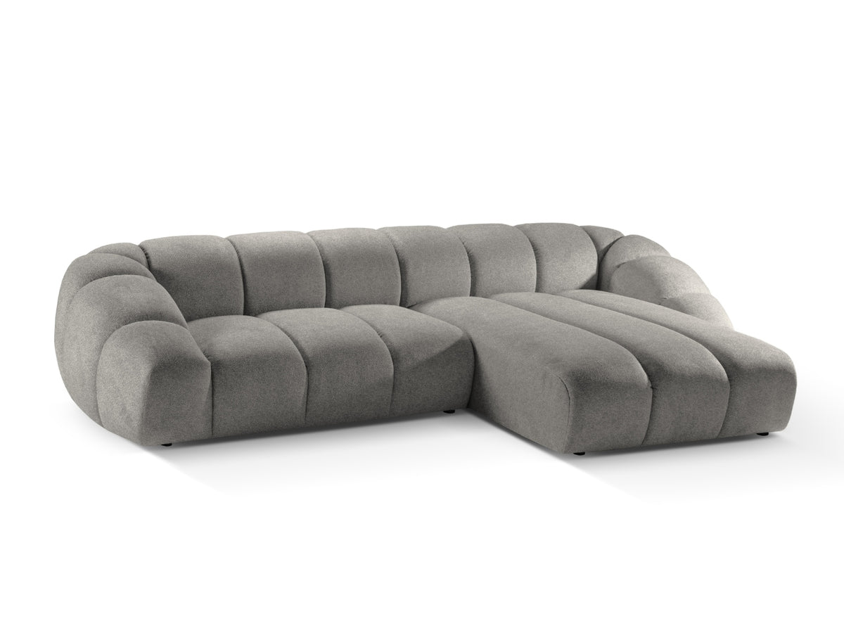 Diana Ecksofa rechts 4 Sitzer in Light Grey-Bubble präsentiert im Onlineshop von KAQTU Design AG. L-Sofa rechts ist von Micadoni