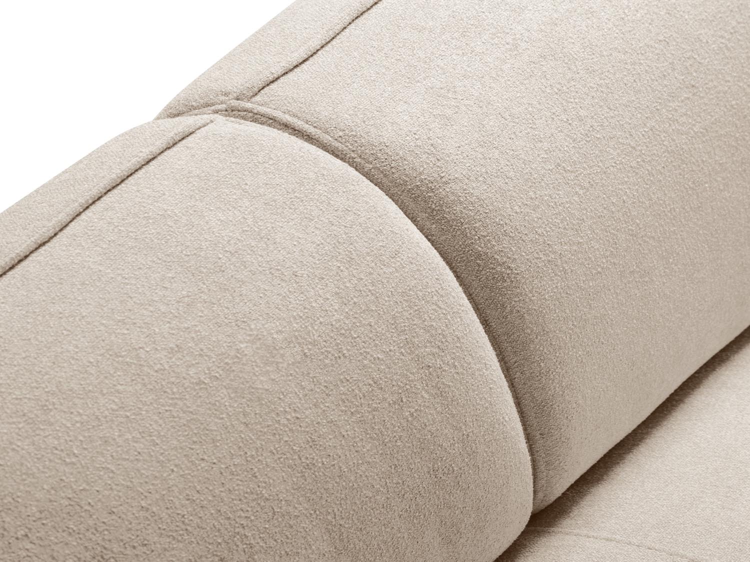 Entdecken Sie das Hailey Boucle Ecksofa rechts von Micadoni – ein stilvolles 5-Sitzer Sofa, das Komfort und modernes Design vereint.