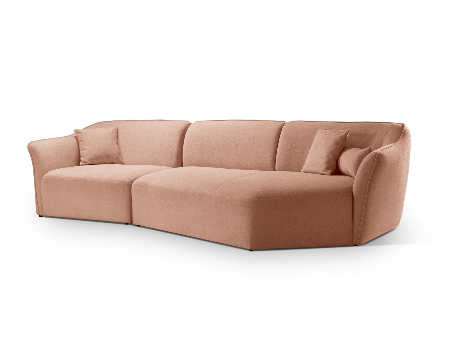 Entdecken Sie das stilvolle Hailey Boucle Ecksofa rechts von Micadoni – ein 5-Sitzer, der modernes Design und ultimativen Komfort vereint.