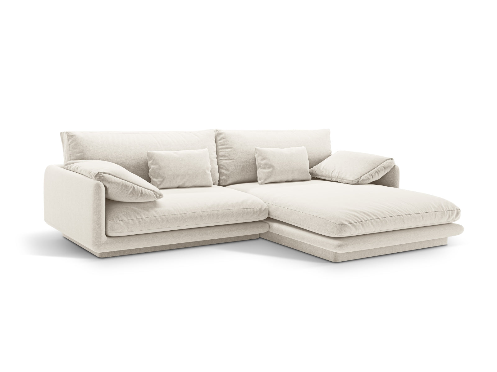 Torino Ecksofa rechts 4 Sitzer in Ivory präsentiert im Onlineshop von KAQTU Design AG. Ecksofa rechts ist von Micadoni