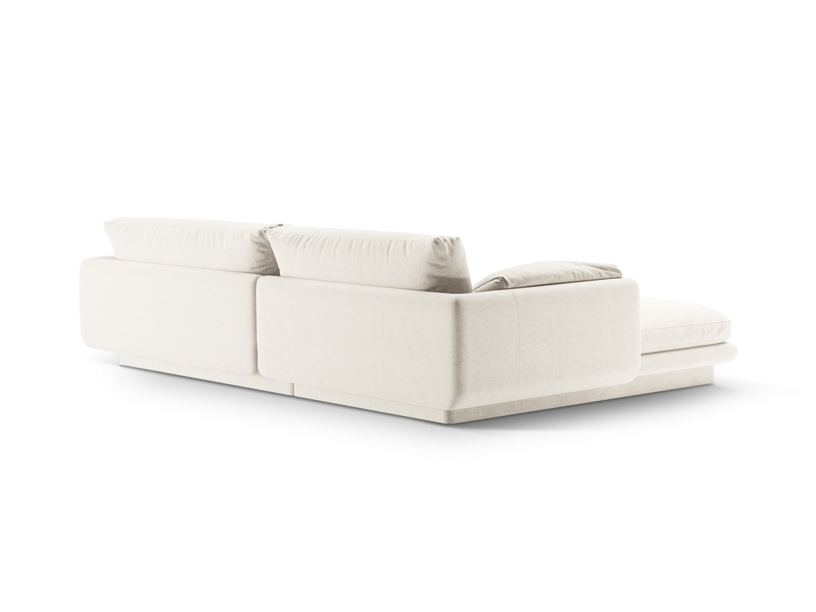 Modernes Torino Ecksofa rechts, 4-Sitzer in Ivory-Wind, perfekt für gemütliche Wohnzimmer. Hochwertige Materialien und stilvolles Design von Micadoni.