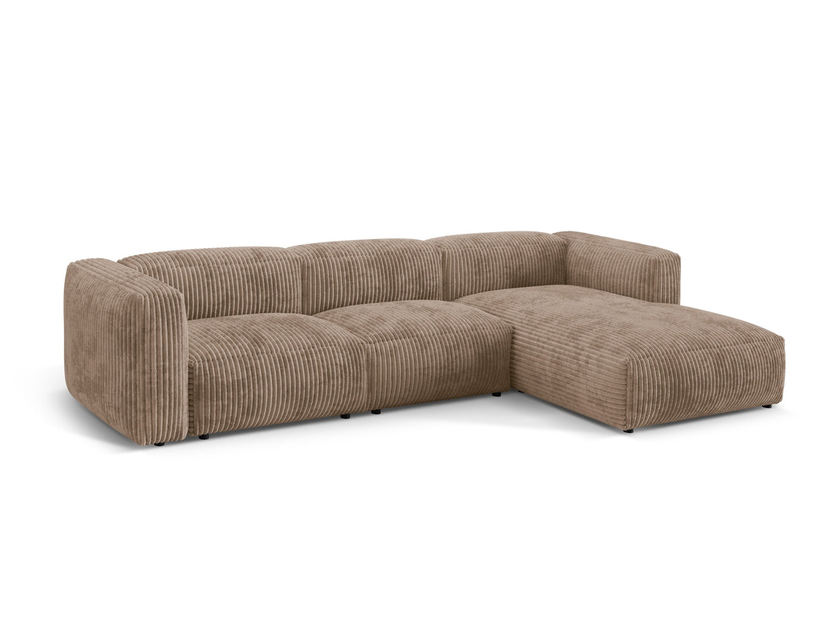 Martina Modulares Ecksofa rechts 3 Sitzer in Acorn-Tilia präsentiert im Onlineshop von KAQTU Design AG. L-Sofa rechts ist von Micadoni