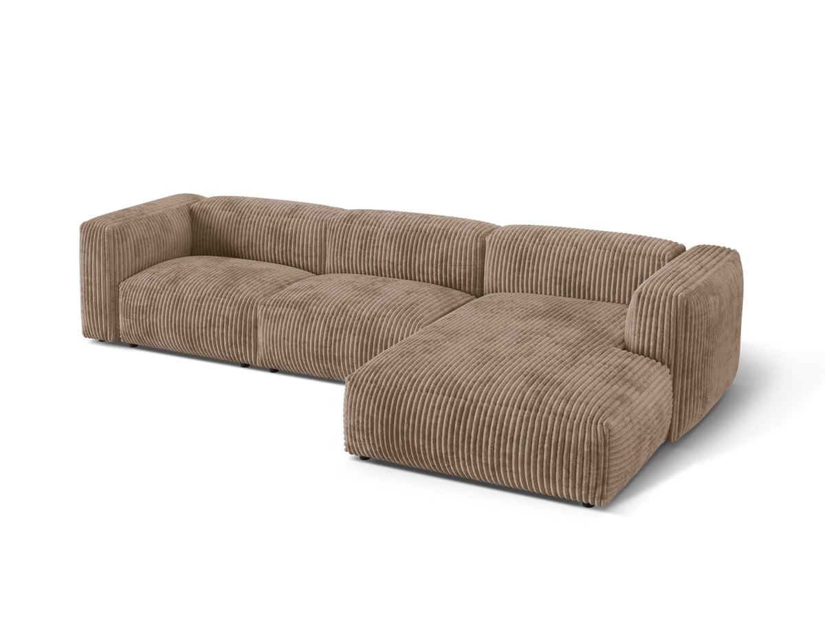 Martina Modulares Ecksofa rechts 3 Sitzer in Acorn-Tilia präsentiert im Onlineshop von KAQTU Design AG. L-Sofa rechts ist von Micadoni